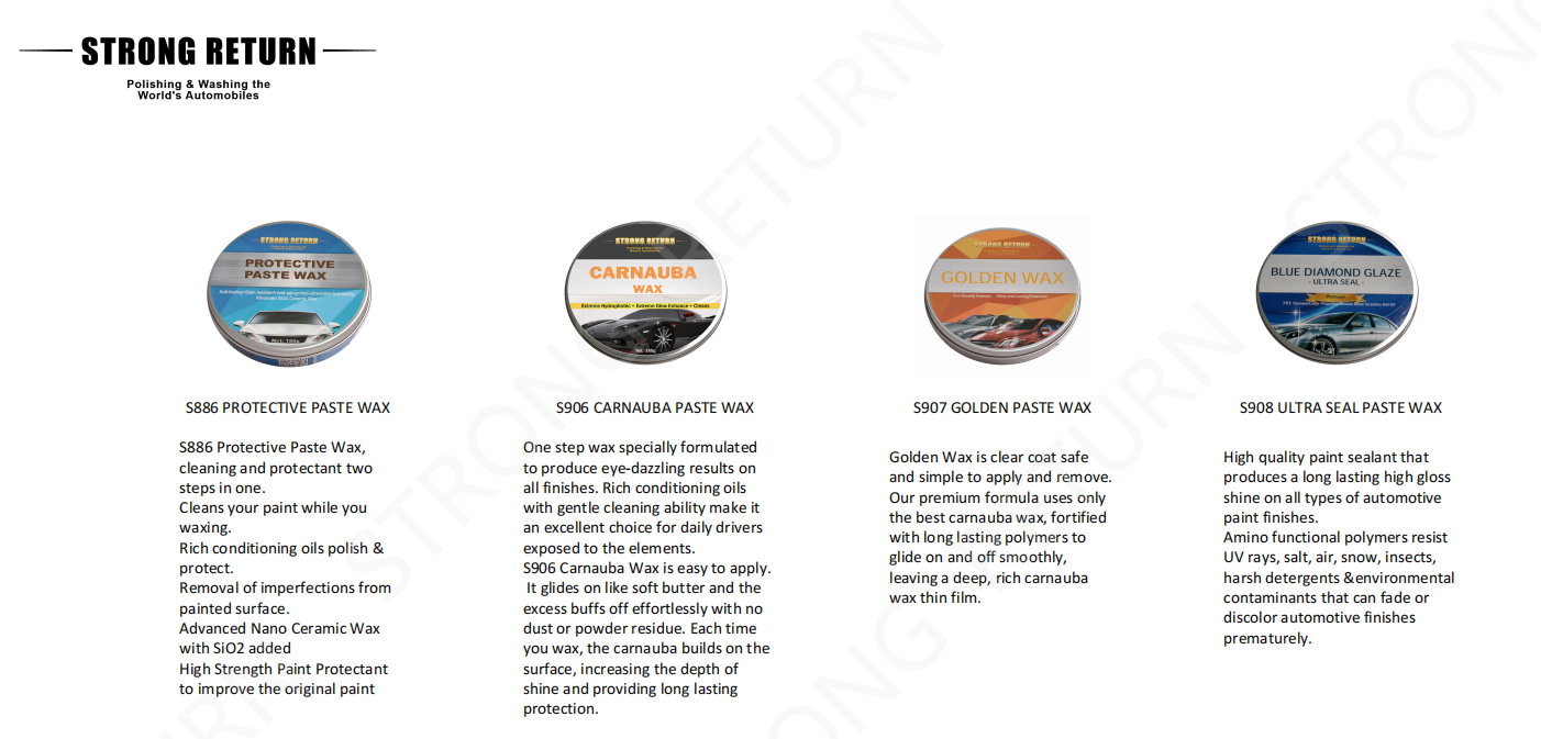 S908  car Nano Ceramic Coating High-Gloss Shine Car Wax Paste  Carnauba Wax  for Car Detailing