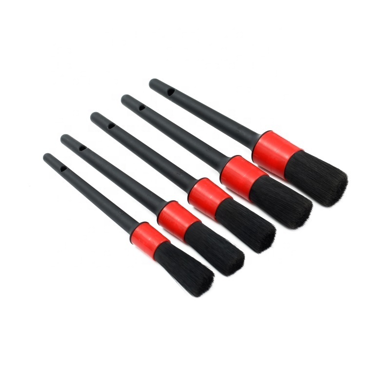 6 pcs Soft Car Detailing Brush Set PP Hair Auto Brush for Dry and Wet Use Wheel Air Outlet Cleaning Tool Car Polishing Kit