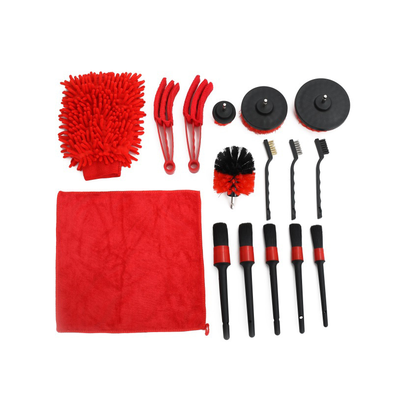 16Pcs Car Detailing Brush Set Car Detailing Cleaning Kit Auto Detailing Brush Set for for Interior Exterior Wheels