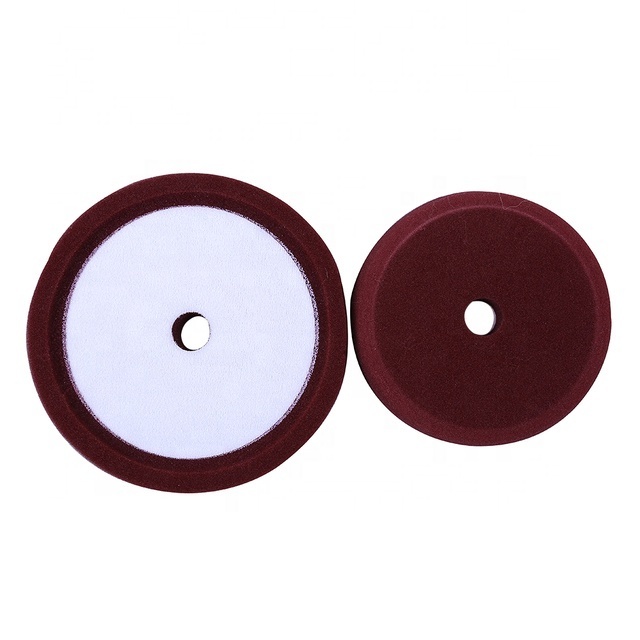 Hongjie factory OEM 3/4/5/6 inch Convex Edges sponge buffing pad Buffing King car detailing better edge pad convex disc