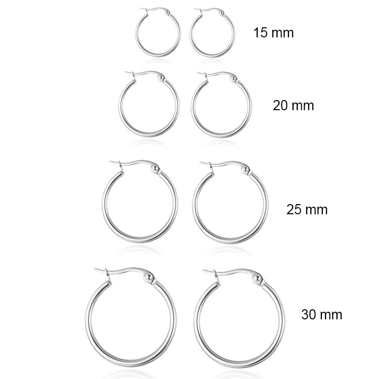 POLIVA Women Hoop Huggie Earring 925 Sterling Silver 30 Gold Plated Hoop Earrings Stainless Steel Hoop Earrings Rhodium Plated