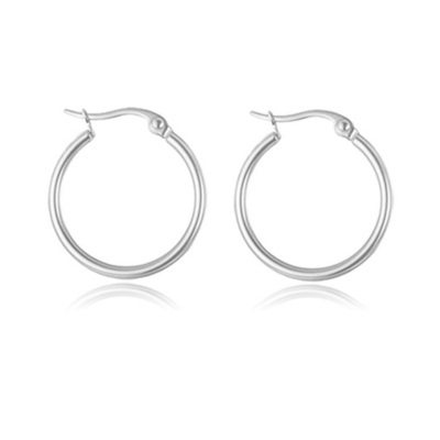 POLIVA Women Hoop Huggie Earring 925 Sterling Silver 30 Gold Plated Hoop Earrings Stainless Steel Hoop Earrings Rhodium Plated