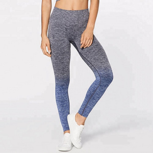 Ombre High Waist Fitness Yoga Leggings Seamless Gym Leggings