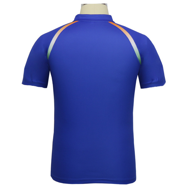 Free shipping summer fashion wholesale 100% polyester blue dry fast sublimation custom design cricket team india jersey