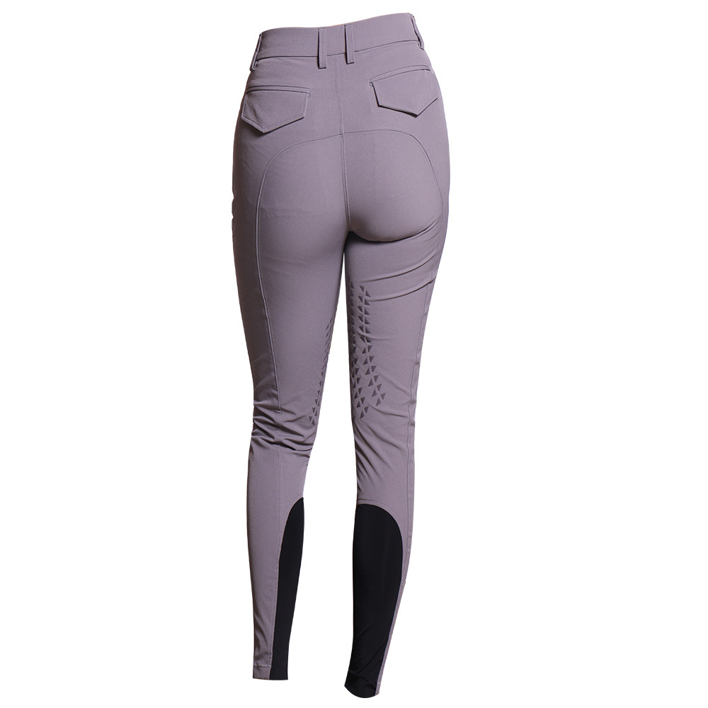 Custom design logo equestrian leggings high waisted women pants anti slip silicone Jodhpurs Horse Riding competition breeches