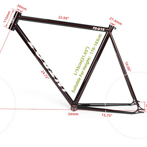 FM003 fixed geared bikes frames steel Colorful fixed gear frame steel bike frames with fork