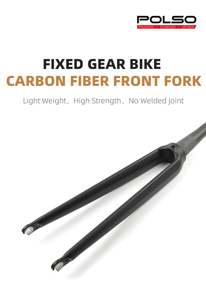 POLSO BF06 Tapered rigid fork full carbon fiber road bike front fork gravel bicycle hard fork 700C