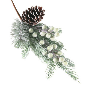 Glitter pinecone spray for christmas tree decoration pine needle branch