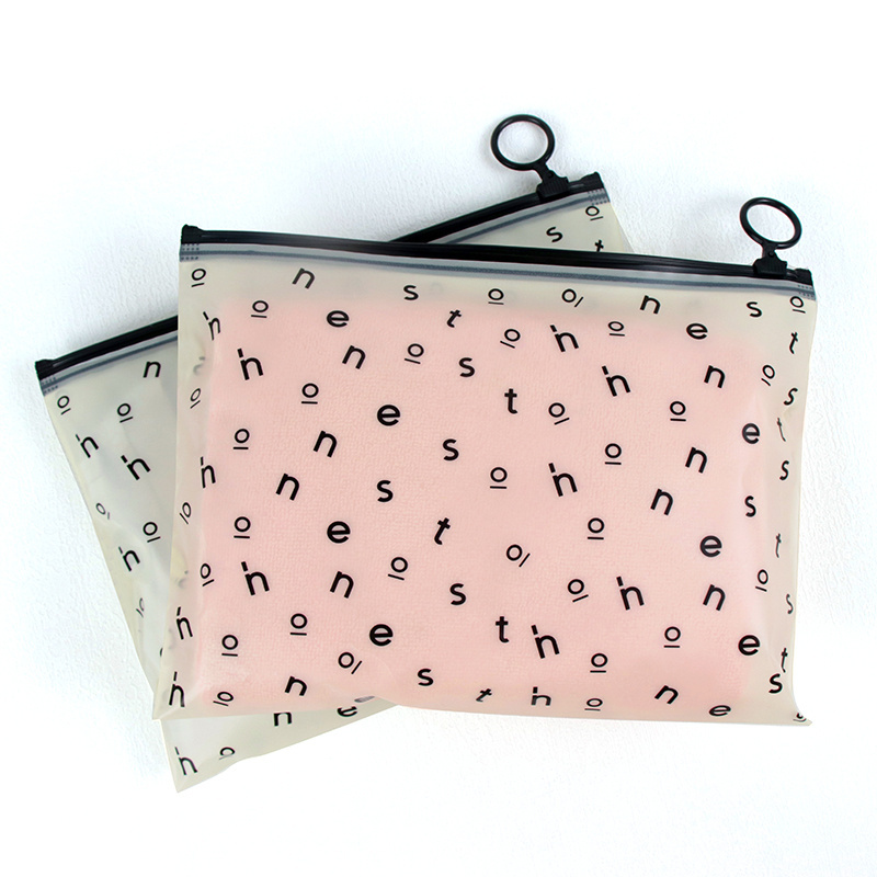 Eco-friendly Custom Printing Waterproof Resealable Zipper CPE Frosted Plastic Packing Zip lock Bags for Clothing