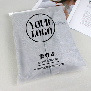 Custom Matte Print  printed zip lock bag Zipper lock Poly Zipper Lock Frosted Plastic Packaging Bag For t shirt