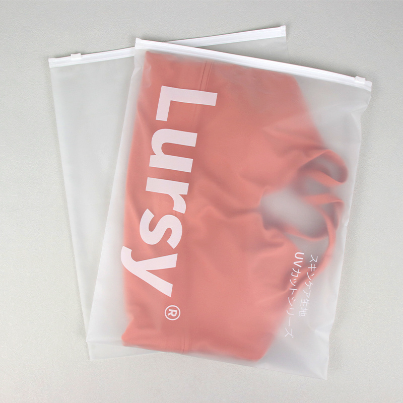 Custom Matte Print  printed zip lock bag Zipper lock Poly Zipper Lock Frosted Plastic Packaging Bag For t shirt