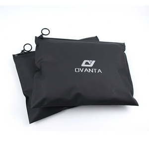 Personalized Printed Reusable Matte Frosted Clothing Garment T Shirt Packaging CPE Slider Zipper Ziplock Plastic Packaging Bag