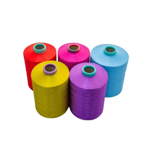 Wholesale recycle polyester yarn with grs certificate DTY polyester yarn for weaving knitting tatting