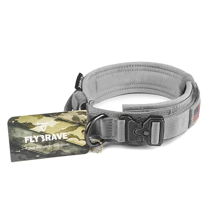 Soft Neoprene Padded Dog Leashes and Collars Breathable Quick Release Metal Buckle Adjustable Tactical Collars for Dogs