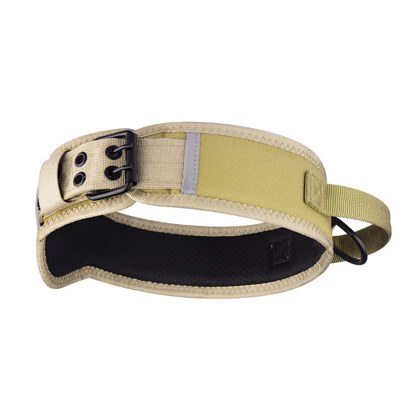 Wholesale Custom Oxford Nylon Camo Army Green Sandwich Mesh Large Big Work Service Heavy Duty Training Tactical Dog Pet Collar