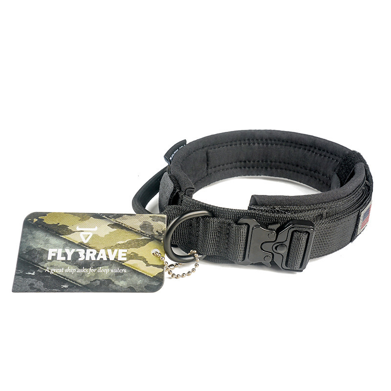 Soft Neoprene Padded Dog Leashes and Collars Breathable Quick Release Metal Buckle Adjustable Tactical Collars for Dogs