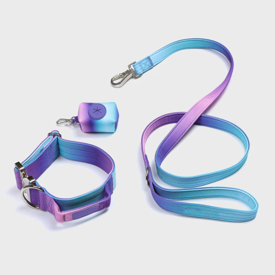 New Design Custom Dog Harness Nylon Tie-Dye Gradient Colour Dog Chest Harness Easy On And Off Pet Harness