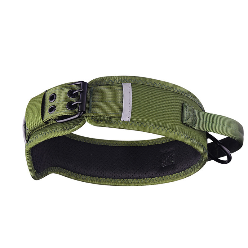 Wholesale Custom Oxford Nylon Camo Army Green Sandwich Mesh Large Big Work Service Heavy Duty Training Tactical Dog Pet Collar