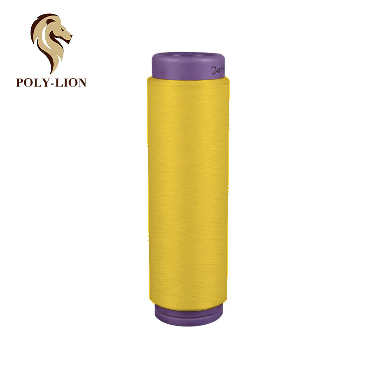 Poly Lion Draw Texturing Yarn Dty Yarn Brand 450D/96F High Tenacity Polyester 100% Polyester Super Soft-feeling Dyed Customized