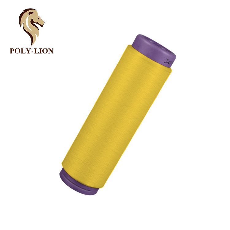 Poly Lion Draw Texturing Yarn Dty Yarn Brand 450D/96F High Tenacity Polyester 100% Polyester Super Soft-feeling Dyed Customized