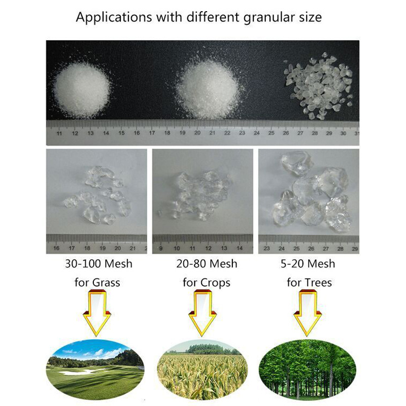 Potassium Based Super Absorbent Polymer Hydrogel Agriculture Hidrogel Agricola Salt Sap Super Absorbent Polymer For Agriculture