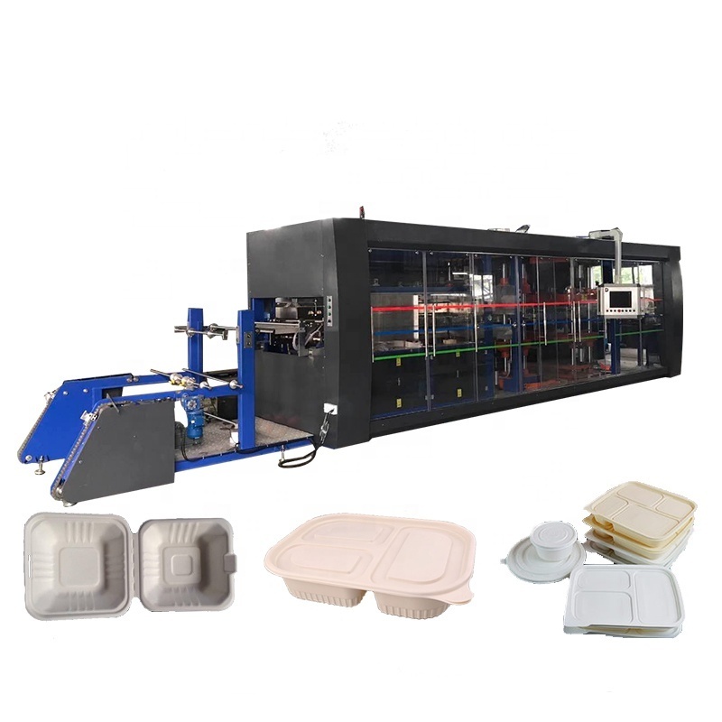 3 Stations Full Automatic Plastic Food Box Container Thermoforming food container forming machine