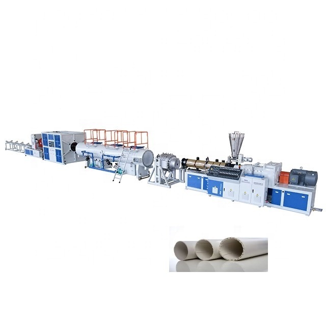 Conical Twin Screw Extruder UPVC/CPVC Plastic Pipe Production Machine