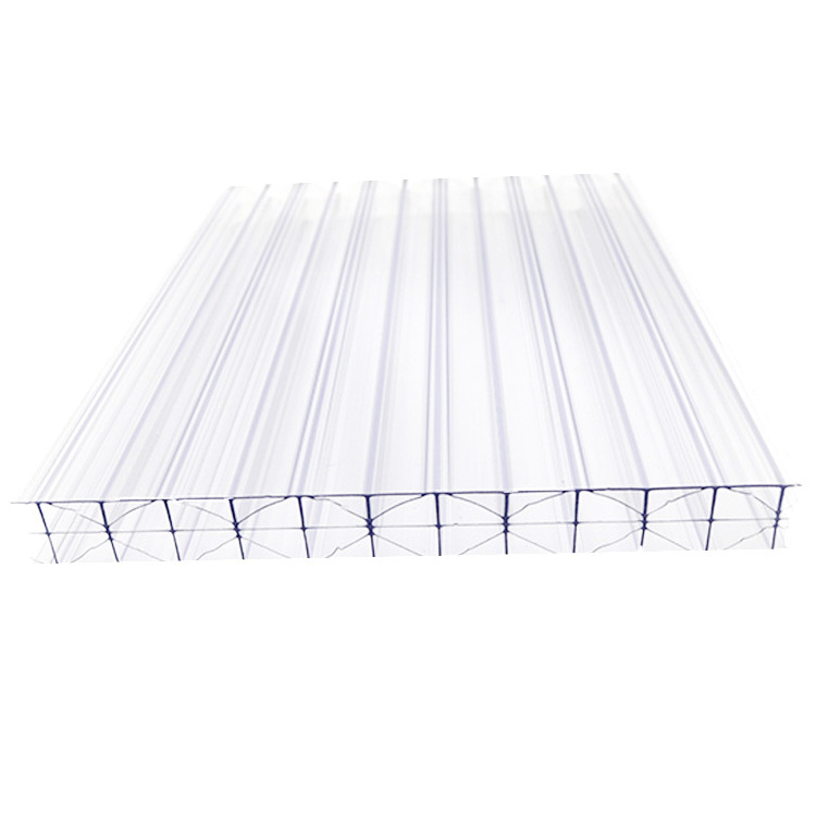 Waterproofing Roof Cover Anti-uv Transparent Plastic Polycarbonate roofing sheet Polycarbonate Hollow Sheet For Balcony Canopy