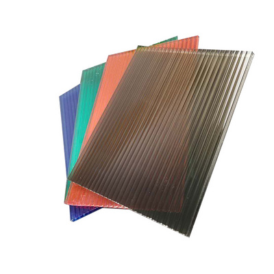 High transparency polycarbonate corrugated roofing sheets multiwall pc Plastic hollow Roof Panel sheet