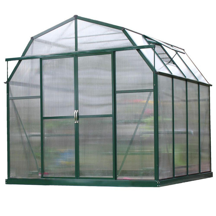 High Quality Greenhouses 4 Seasons Aluminium  Polycarbonate Hobby Garden Greenhouse