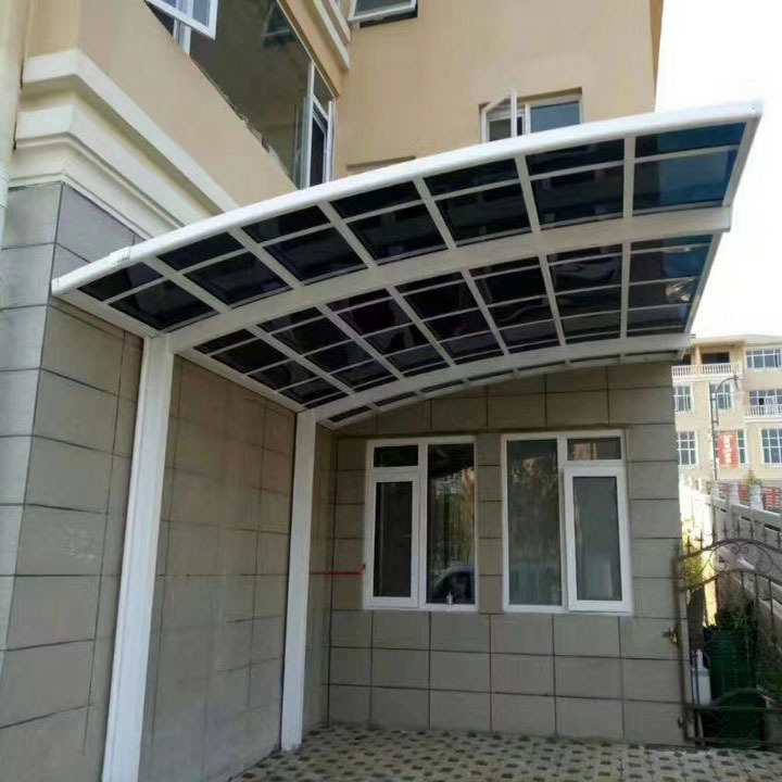 Customized outdoor aluminum metal frame car parking shades polycarbonate roofing sheet carport