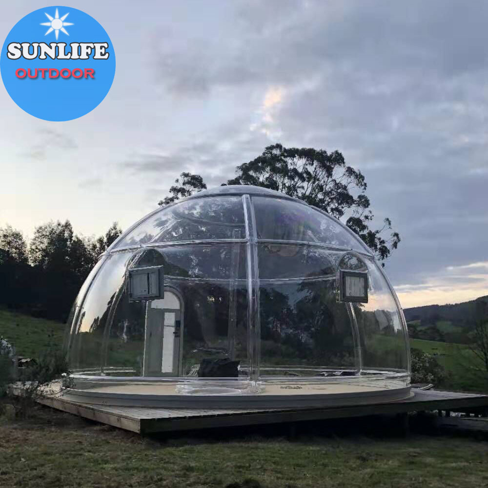 2020 New Geranation Outdoor inflatable clear dome large clear plastic dome for Camping life