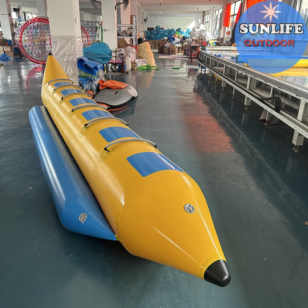 Hot-sell Banana Boat Inflatable 6 Riders Banana Boat Slider,Factory Direct Sale 5 Persons Inflatable Towable Boat