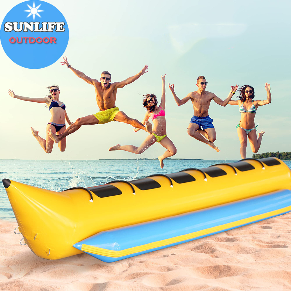 Hot-sell Banana Boat Inflatable 6 Riders Banana Boat Slider,Factory Direct Sale 5 Persons Inflatable Towable Boat