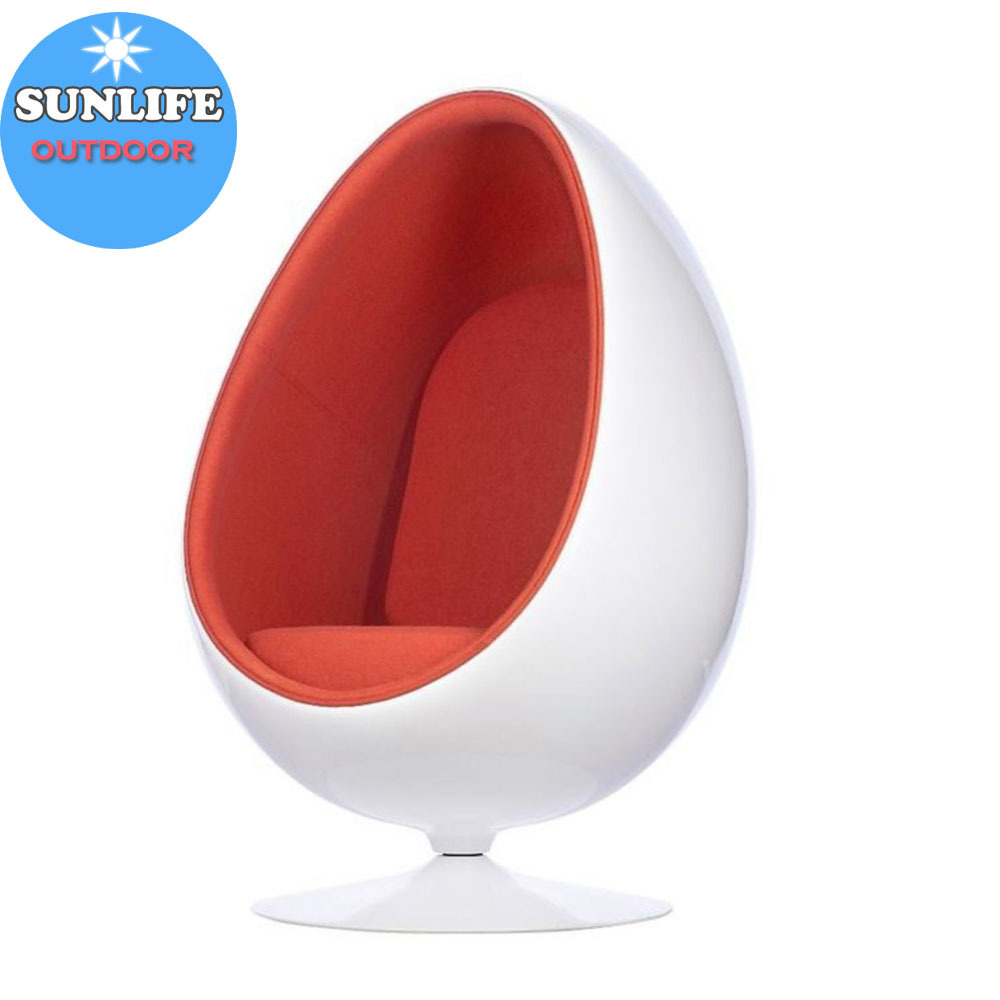 luxury Egg Shaped half ball chair with cushion and stand