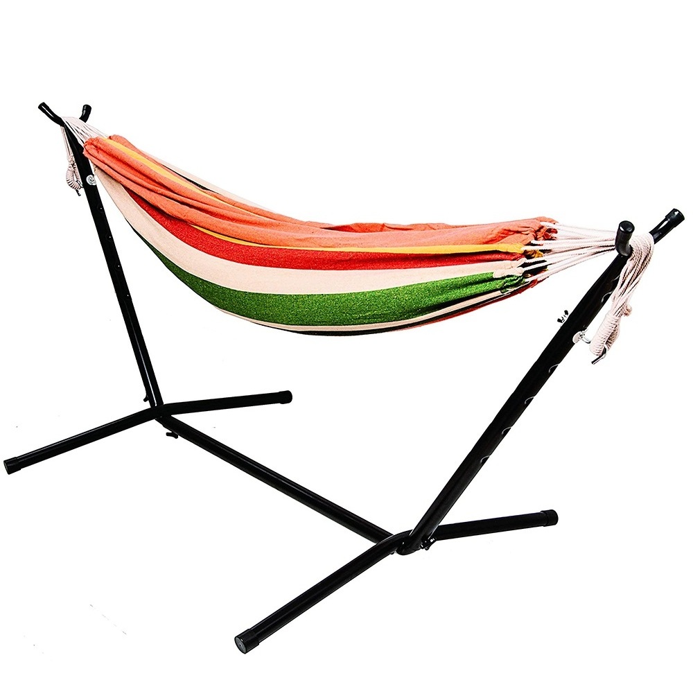 Hot Sale Outdoor Hammock With Stand And Bag,Camping Hammock Swing For 2 People And Double Hammock Easy Assembly,450 lb Capacity