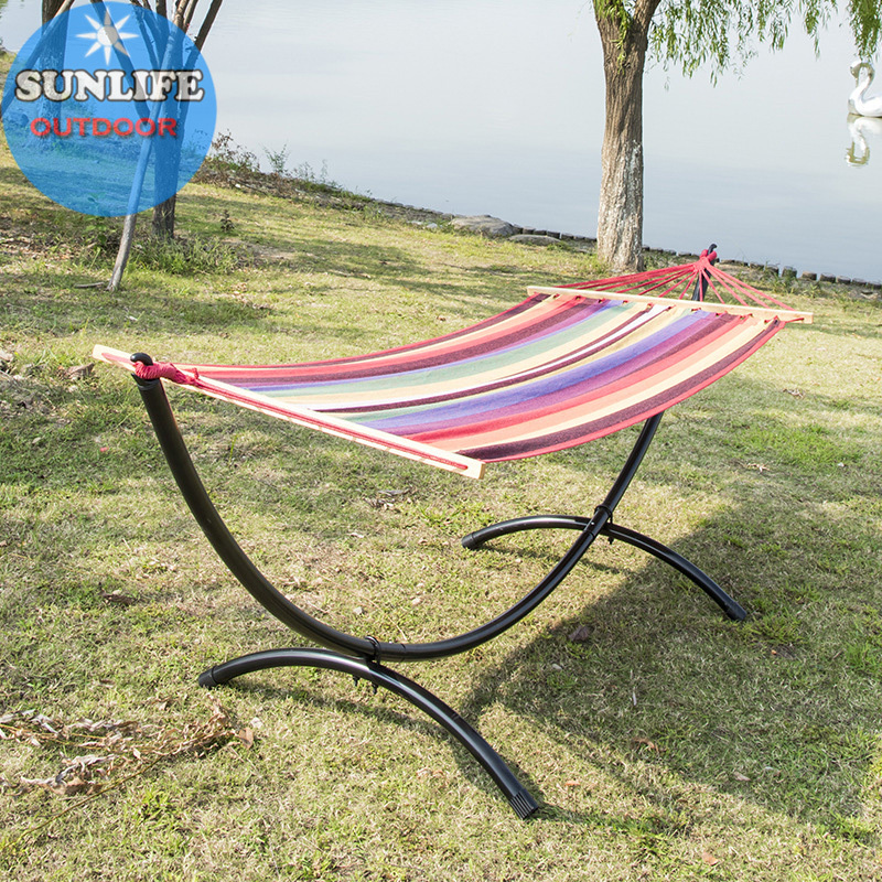 New Product Design Moon Hammock Stand 8.2~9.8ft Long Curved Hammock Bracket, Camping Hammock 550~660lb Capacity,Hammock Swing