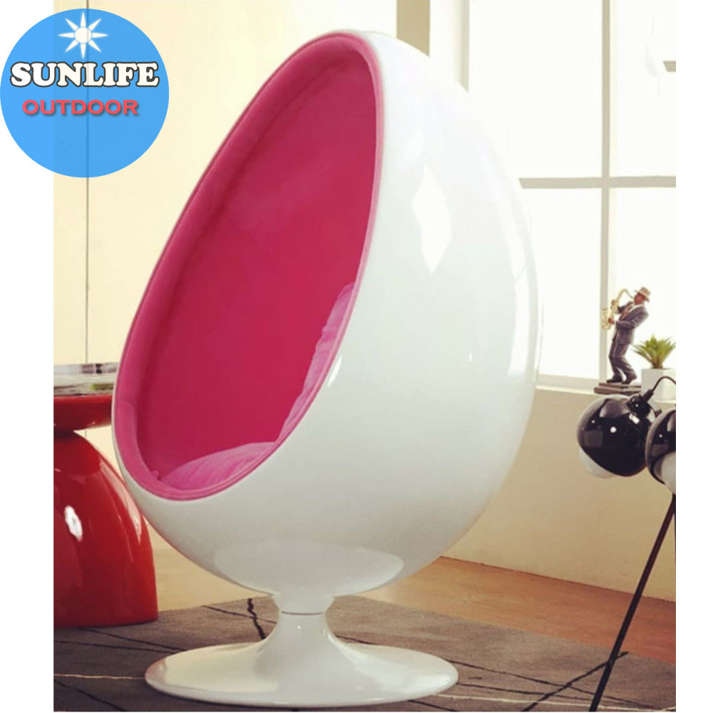 luxury Egg Shaped half ball chair with cushion and stand