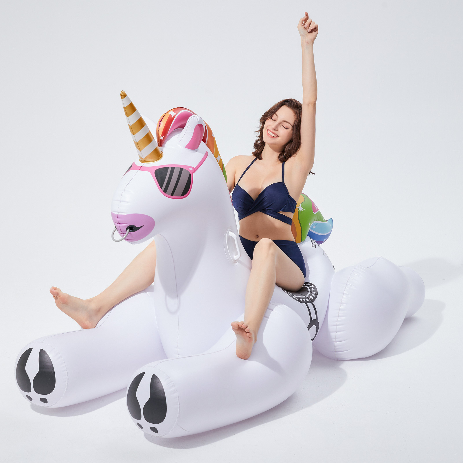 Hot Sale Inflatable Unicorn Pool Float Giant Blow Up Ride On Swimming Pool Floatie Party Toy for Adults Kids (XXL)