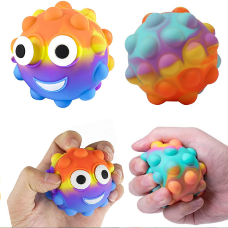 Hand Squeeze Toy Pinch Glow Light Office Luminous Sticky Sensory Fidget Dough PU Foam Lip Shaped Water Beads Stress Relief Ball