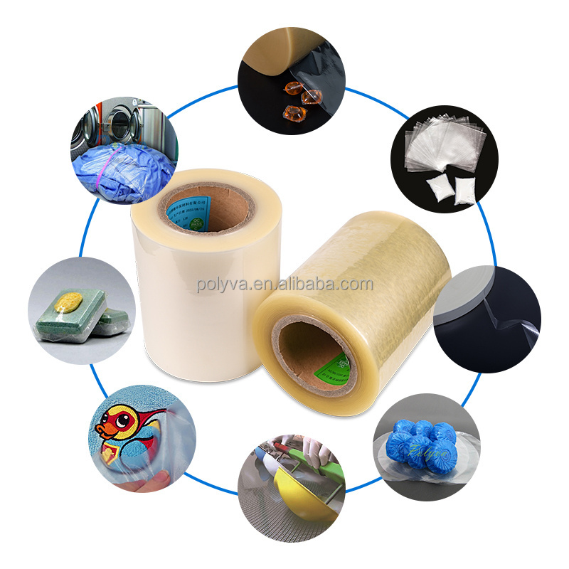 Polyva Cold Water Soluble Polyvinyl Pva Agrochemicals Seed Tape Capsule Water Soluble Packaging Bags Film Stretch Film OEM Soft