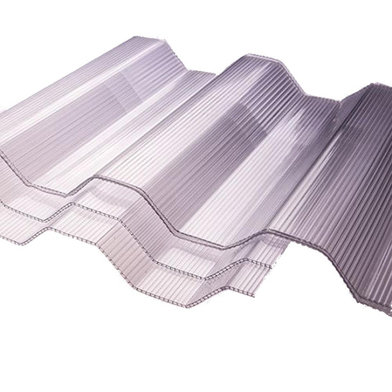 10 years warranty Multiwall polycarbonate corrugated sheet for roofing and skylight, 100% water proofed