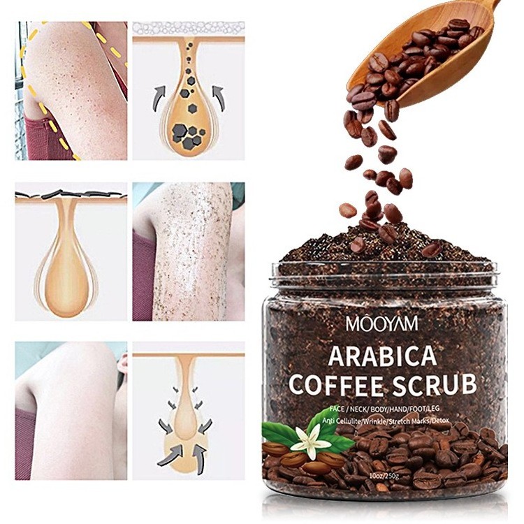 Coffee Sugar Face And Body Foaming Turmeric Coconut Milk Whitening Body Scrub Cream Solid Body Scrub