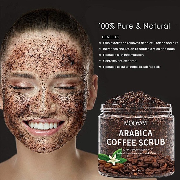 Coffee Sugar Face And Body Foaming Turmeric Coconut Milk Whitening Body Scrub Cream Solid Body Scrub