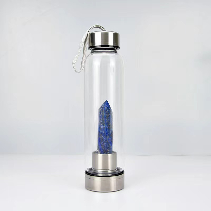 Six prism crystal energy glass water cup magic wand spa cup can be wholesale logo