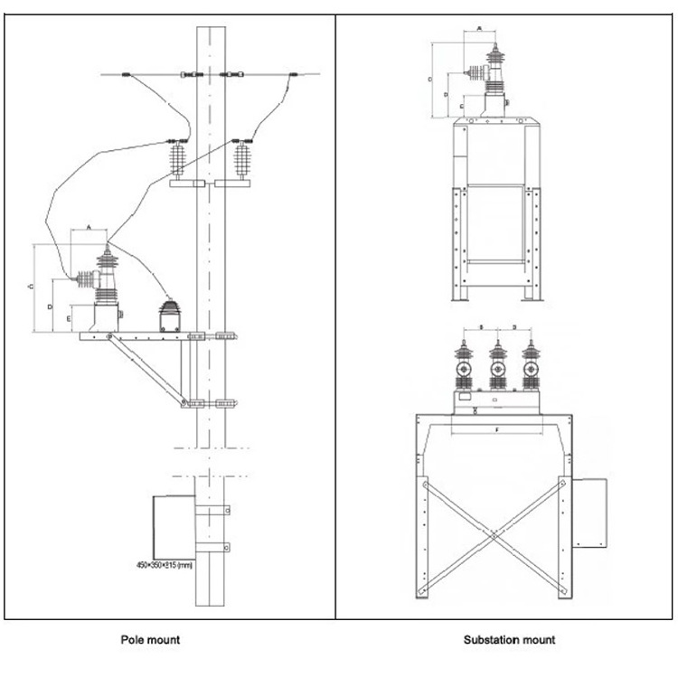 33KV vacuum auto recloser load breaker switch with controller