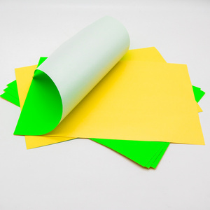 Coated Neon Color Paper Fluorescent Paper Color Self Adhesive Fluorescent Sticker Paper