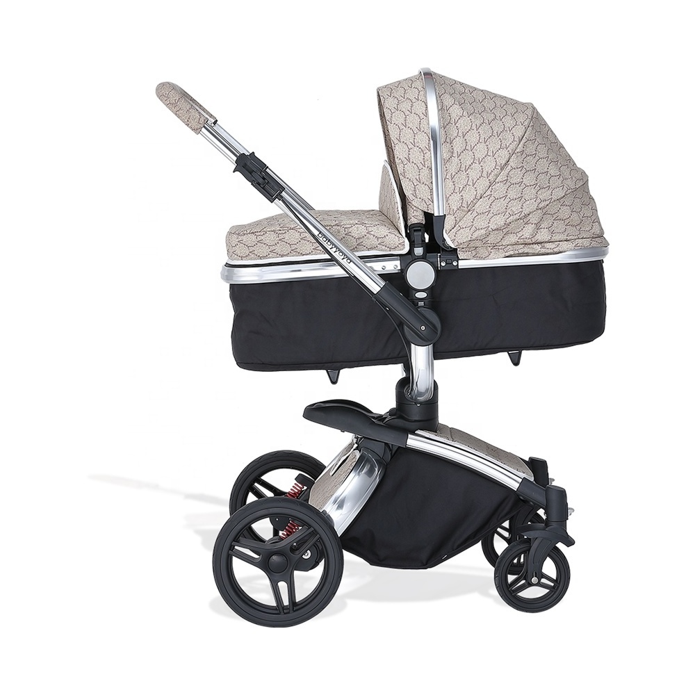 Hot Selling Style Double Handle Baby Stroller Foldable Large Space Four Seat Breathable Baby Wagon