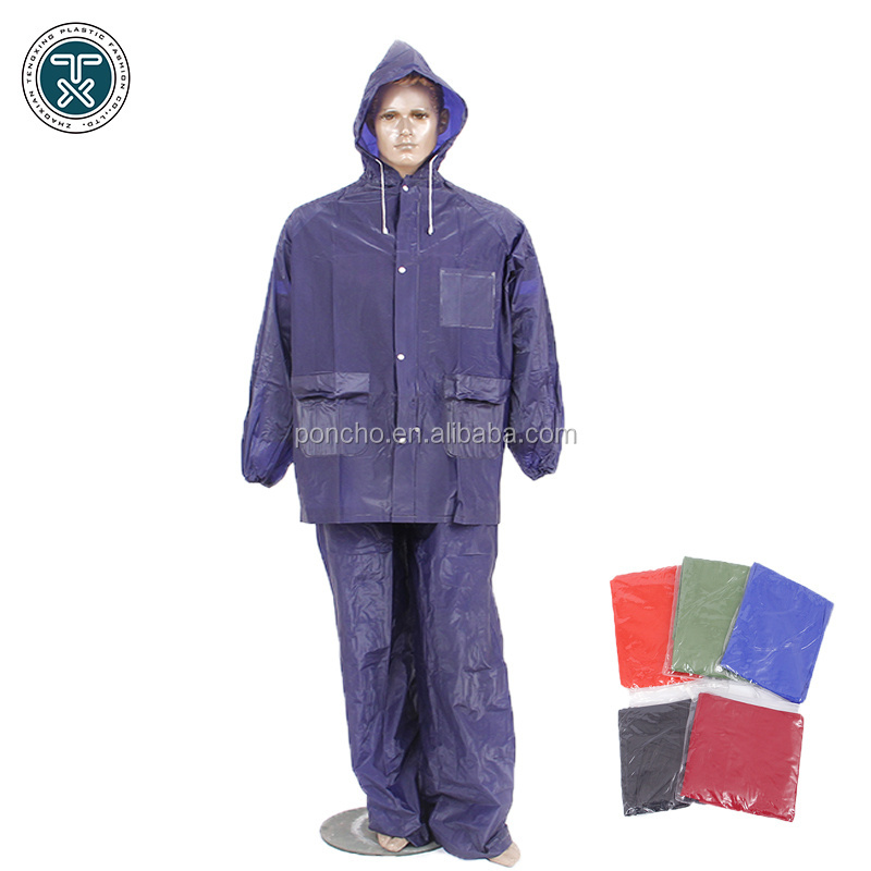 fashion clear pvc rain jacket with pockets