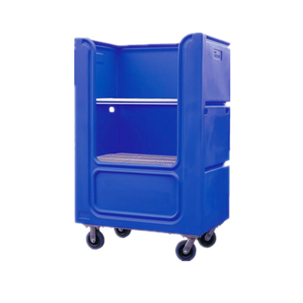 Best-selling China supplier plastic laundry cage trolley/cloth and towel storage container with wheels,easy moving